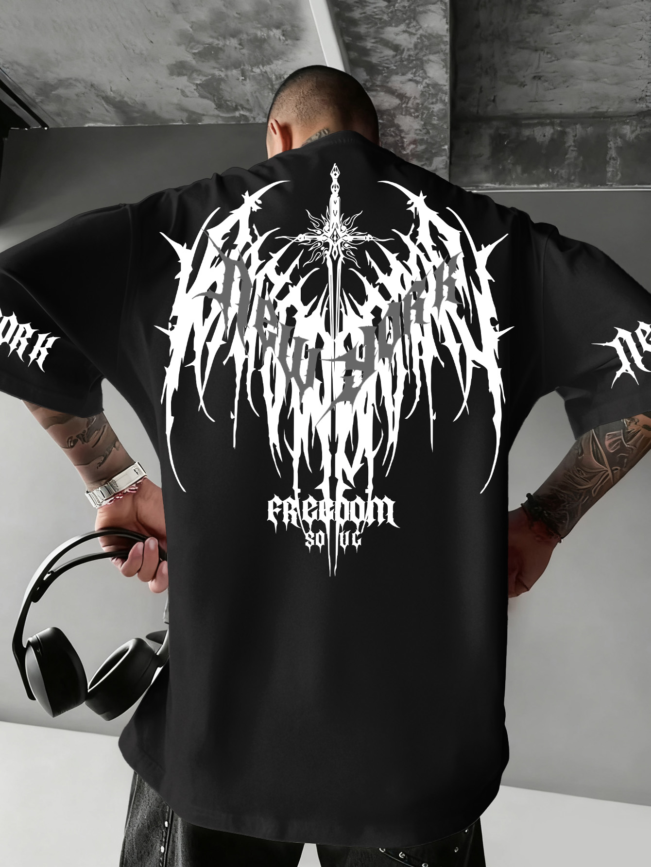 York Men'S Fashion - Camiseta de manga corta estilo hip