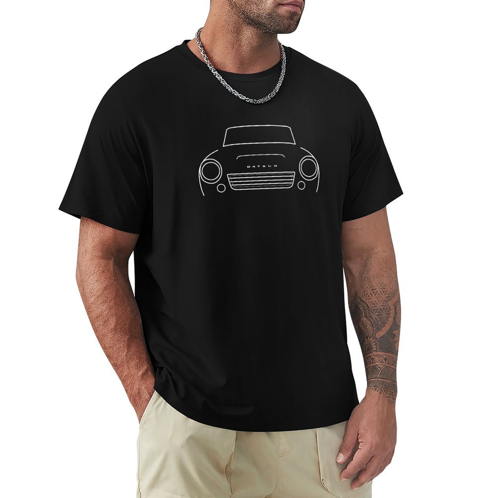 Men'S Fashion 1960S - Camiseta con estampado de letras de