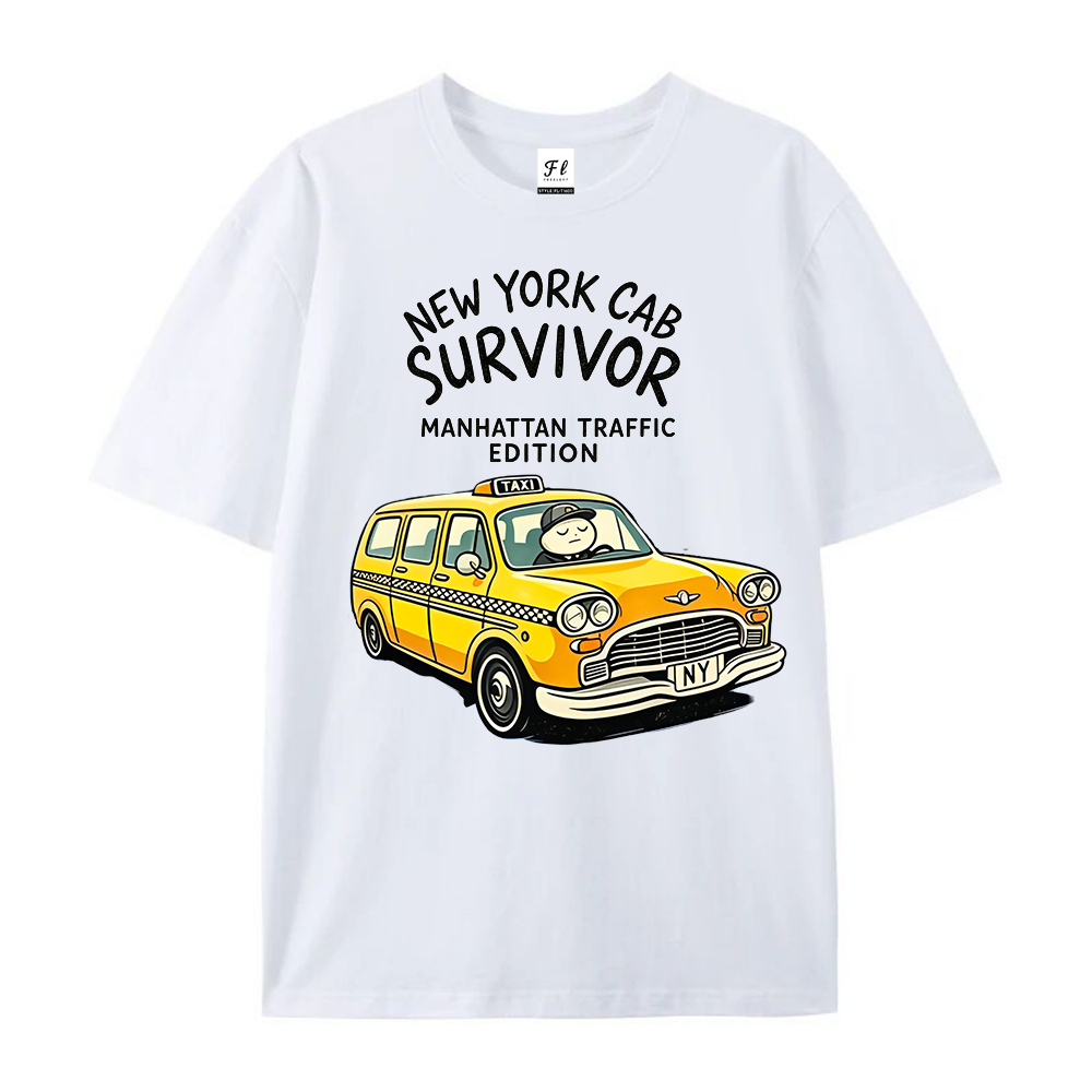 York Men'S Fashion - Camiseta Gráfica de Superviviente de Taxi