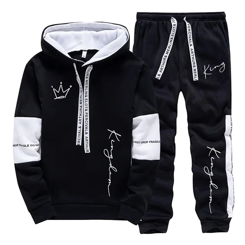 Men'S Fashion Hoodie - Conjunto Deportivo Informal Urbano para Hombre,