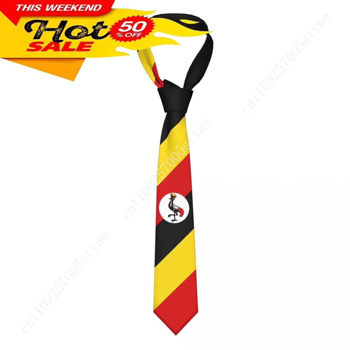 Men Fashion Uganda - Corbata con Emblema de la Bandera