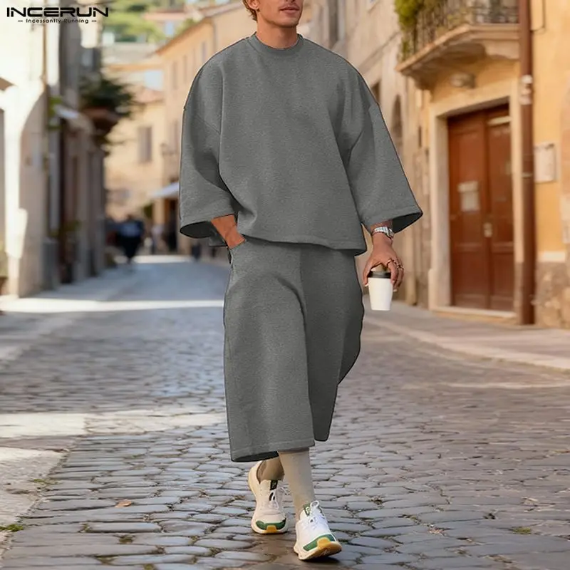 Men'S Fashion Hoodie - Conjuntos INCERUN para hombre, sudaderas holgadas