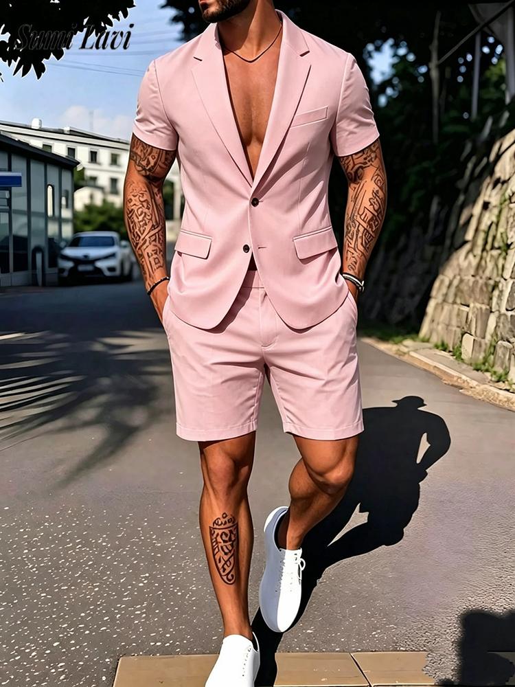 Mens Fashion Blazer - Trajes casuales de dos piezas para