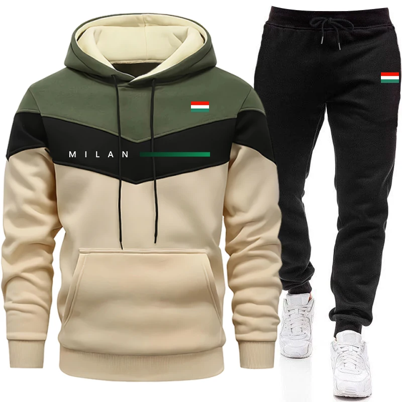 Men'S Fashion Hoodie - Conjunto de Sudadera con Capucha y