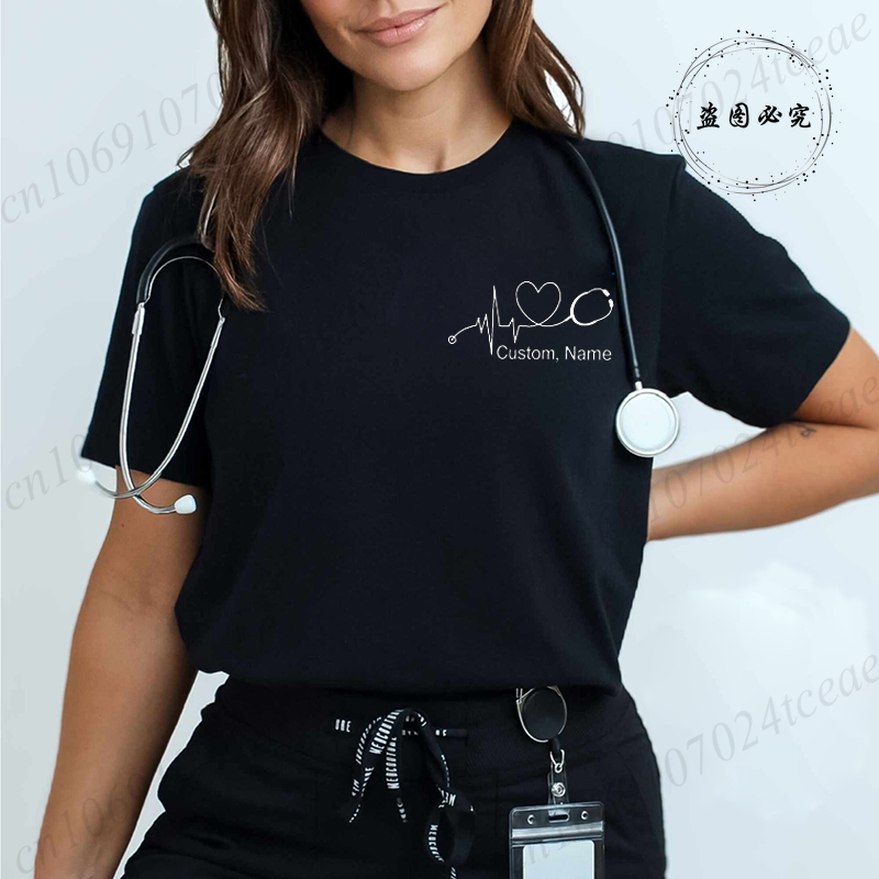 Men'S Fashion Names - Camiseta de enfermera con nombre personalizado,