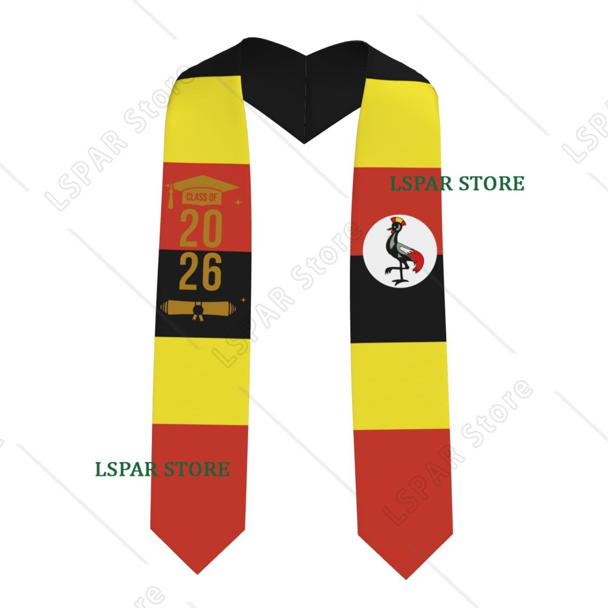 Men Fashion Uganda - Estola de Graduación con Bandera de