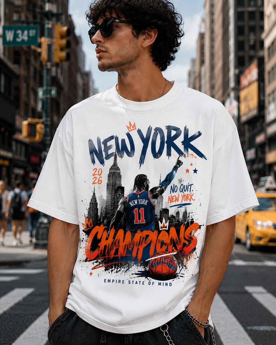 York Men'S Fashion - Camiseta Jalen Brunson Campeón de Nueva