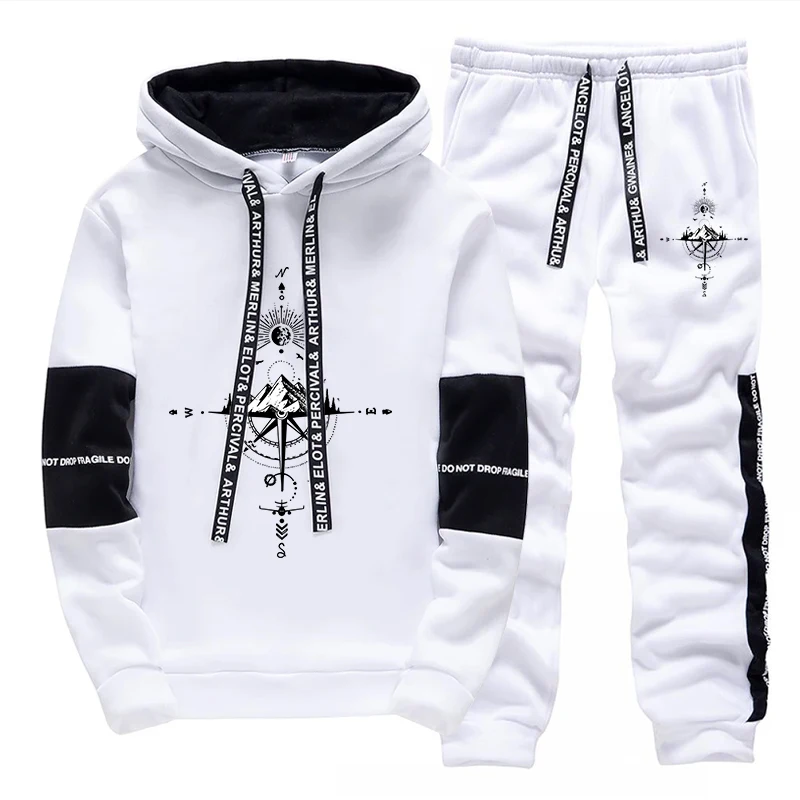 Men'S Fashion Hoodie - Nuevo Conjunto Deportivo de Otoño Invierno