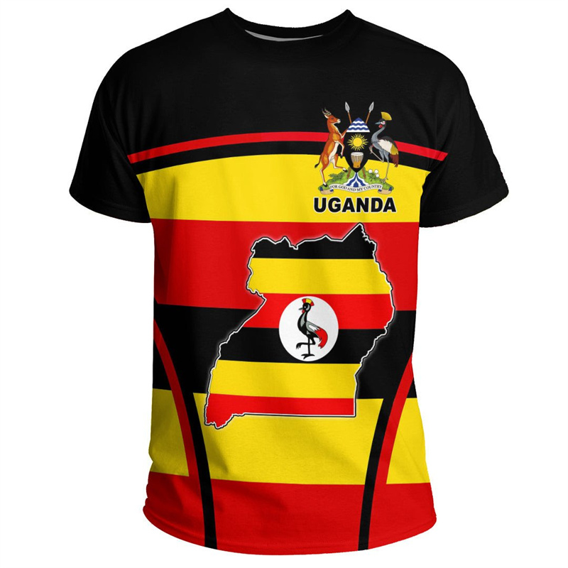 Men Fashion Uganda - Camiseta estampada en 3D para hombre,