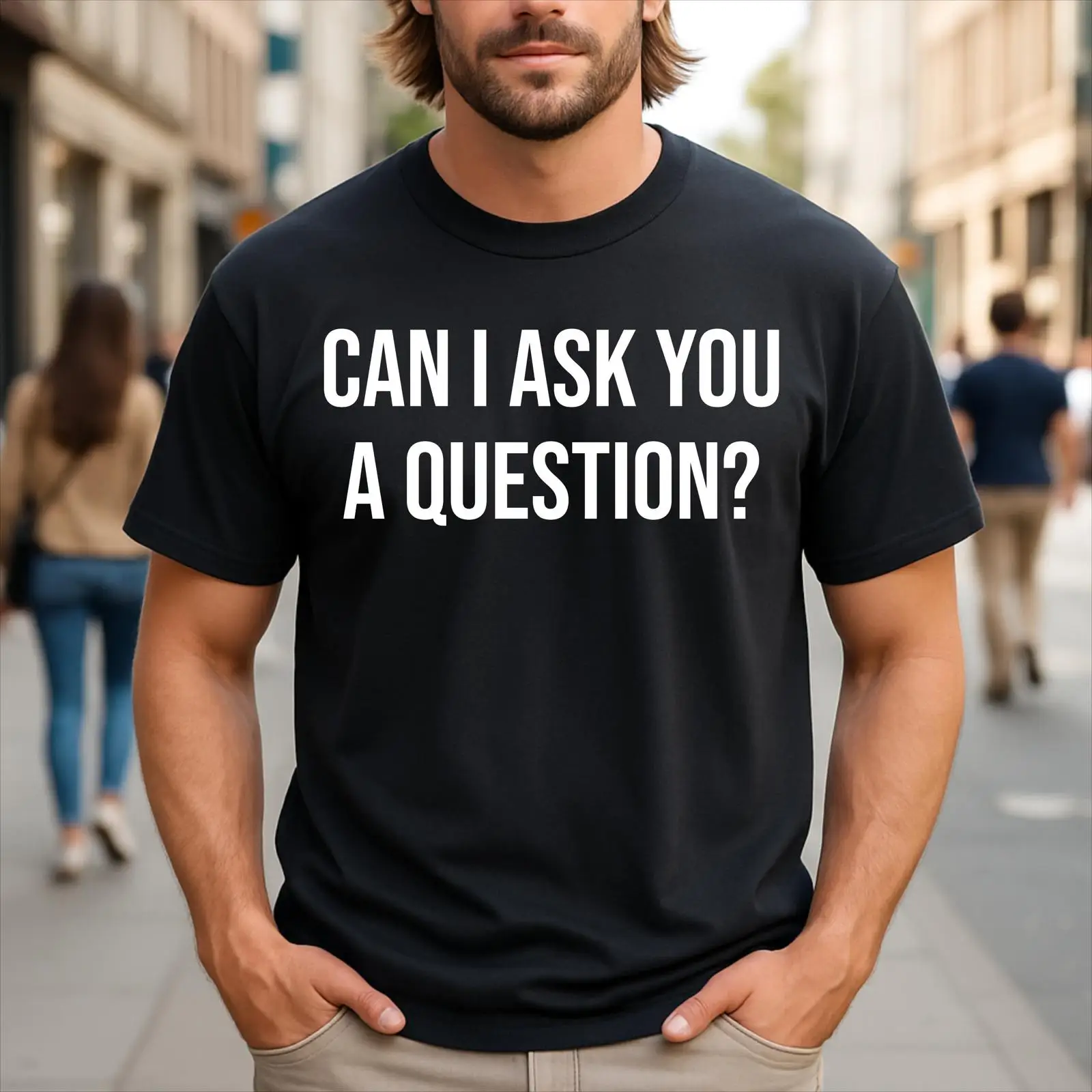 Men'S Fashion Questions - Camiseta con Frase Divertida '¿Puedo Preguntarte