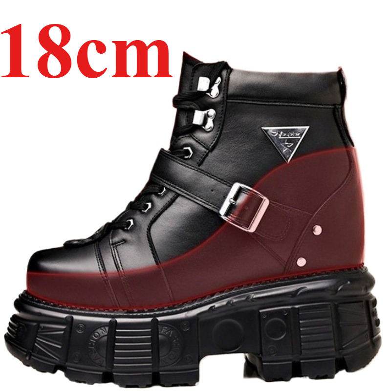 Fashion Men'S Boots - Botas de Motocicleta de Cuero Genuino