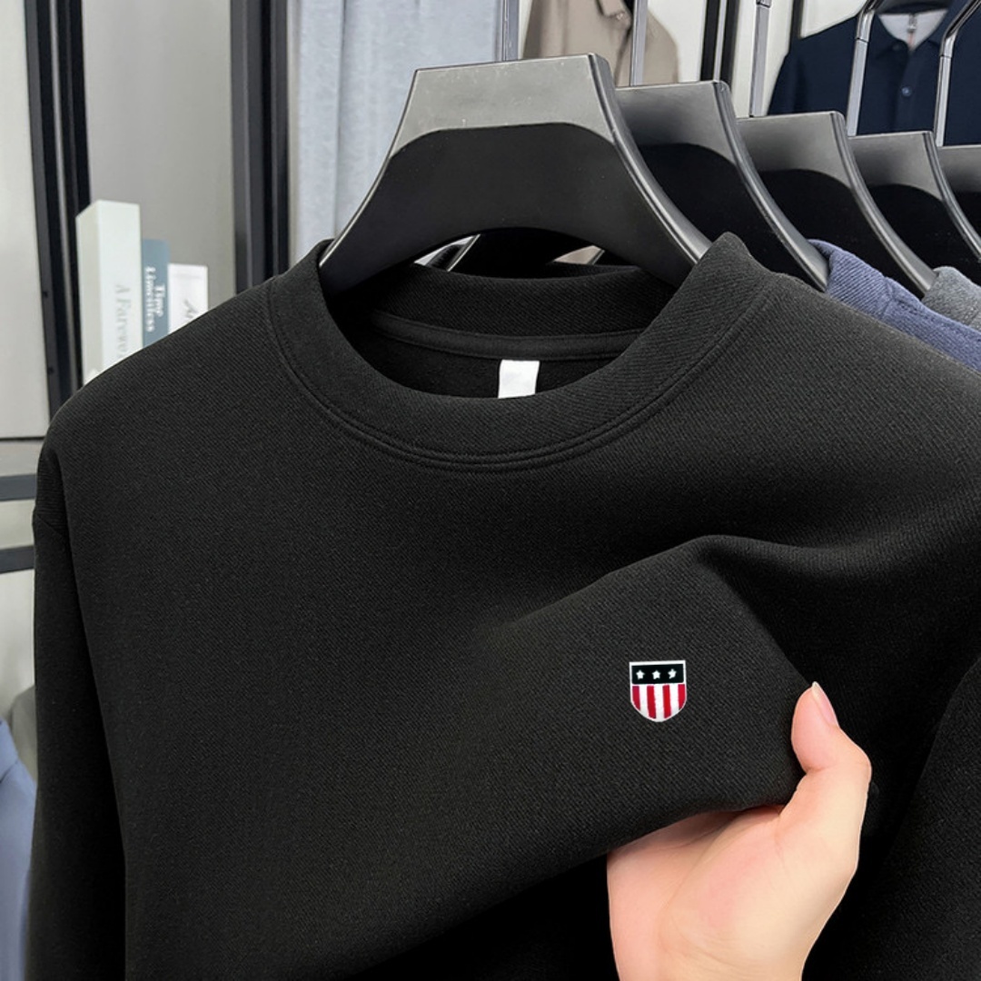 Men'S Tops Fashion - Camiseta de manga larga con cuello