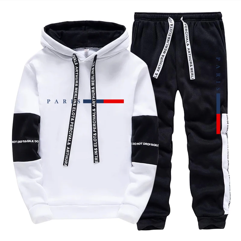 Men'S Fashion Hoodie - Conjunto para Hombre/Sudadera con Capucha/Pantalones, Moda