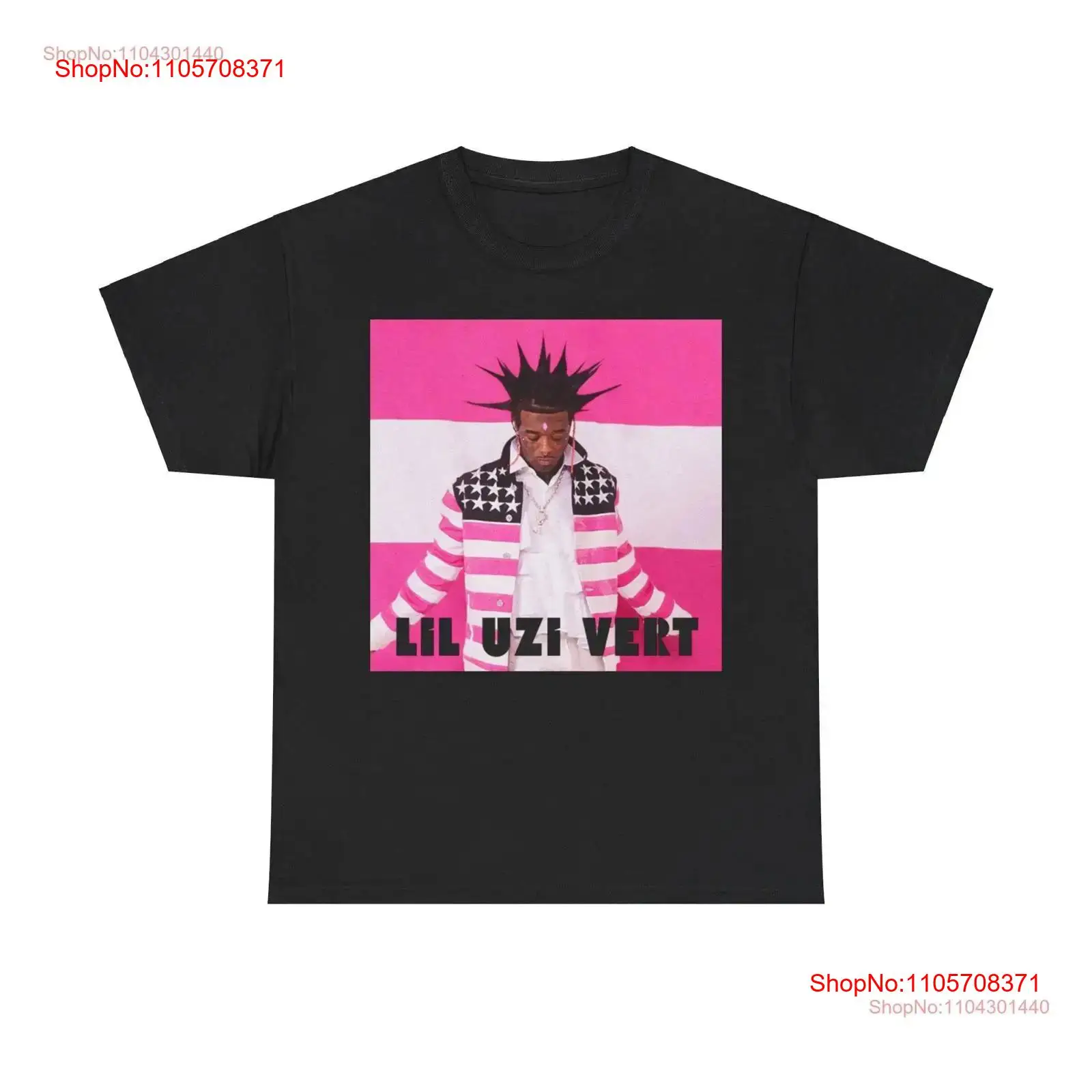 Men'S Fashion Pink Shirt - Camiseta de algodón grueso Lil Uzi