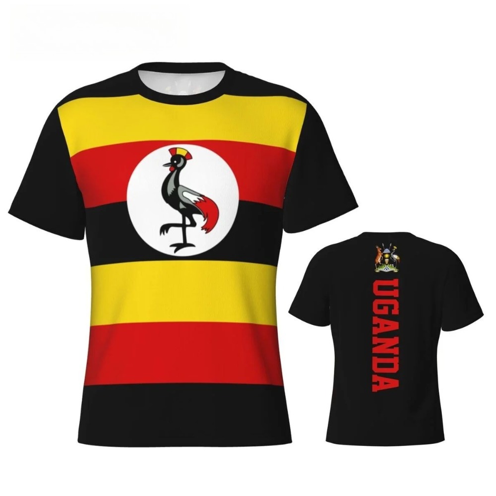 Men Fashion Uganda - Camiseta con estampado del emblema de