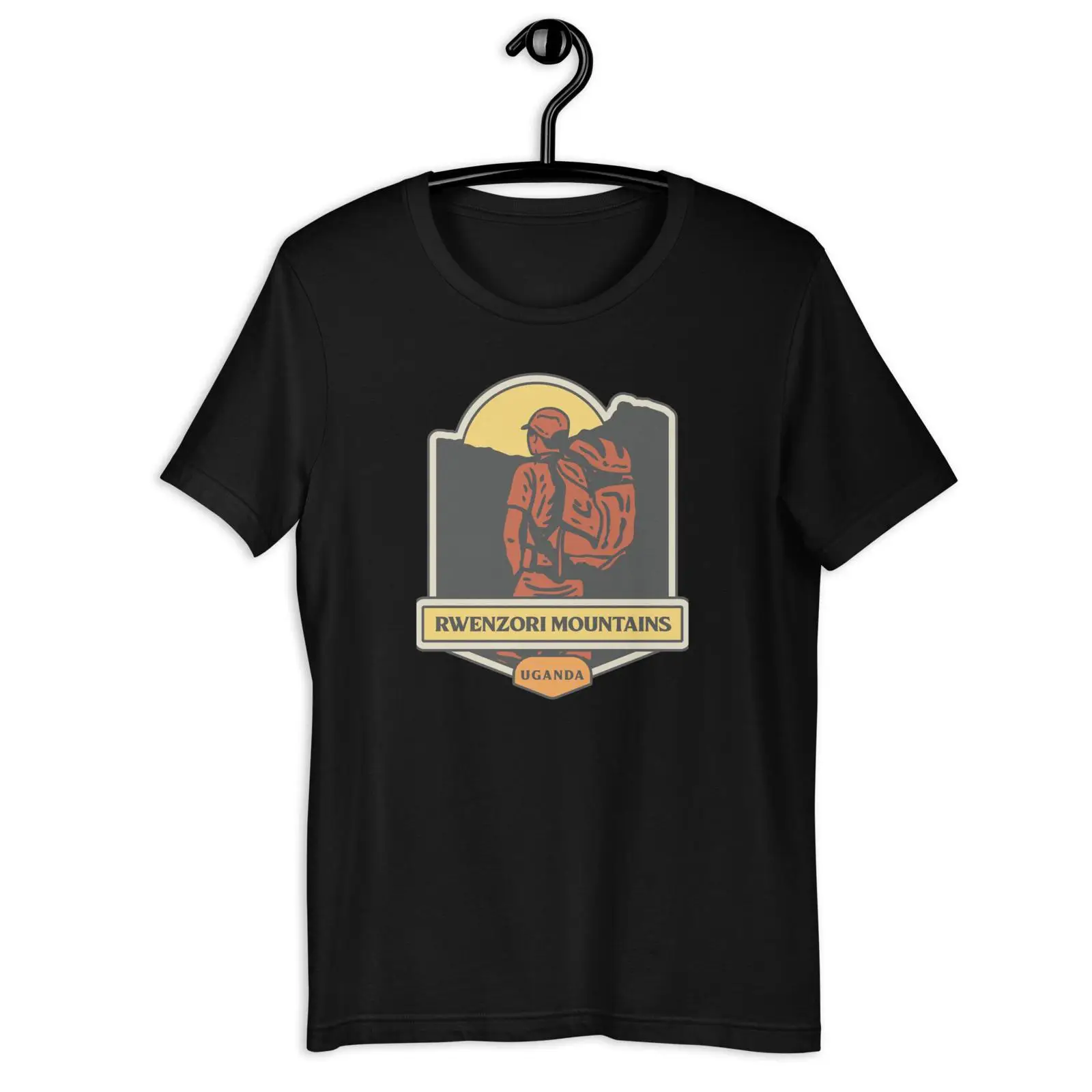 Men Fashion Uganda - Camiseta de las montañas Rwenzori, Uganda,