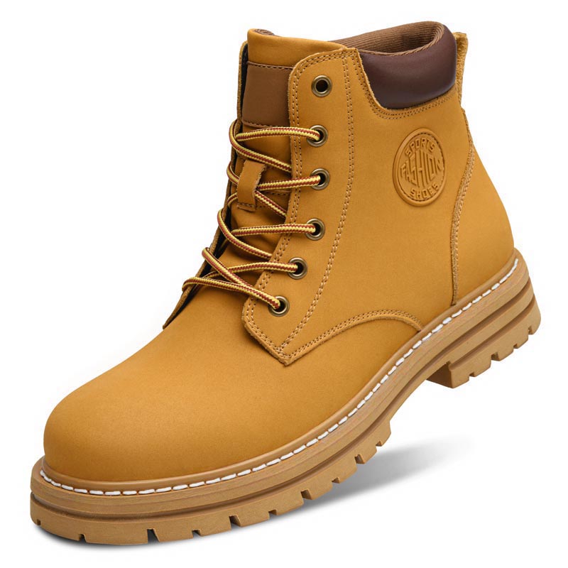 Botas de invierno de cuero neg - Fashion Men'S Boots reseña y precio