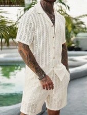 Conjunto de 2 piezas de punto  - Men'S Fashion For Summer reseña y precio
