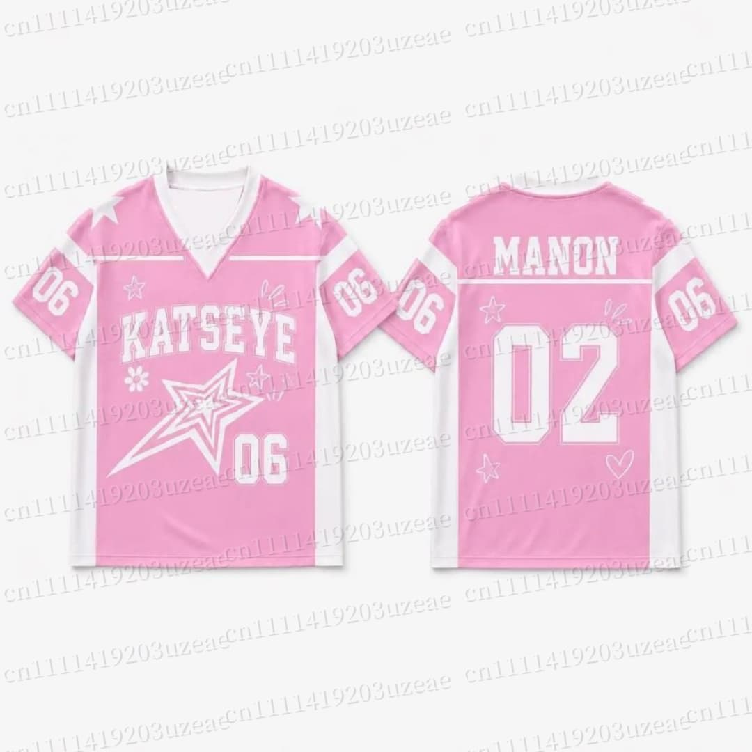 Camiseta KATSEYE con Estampado - Men'S Fashion Pink Shirt reseña y precio