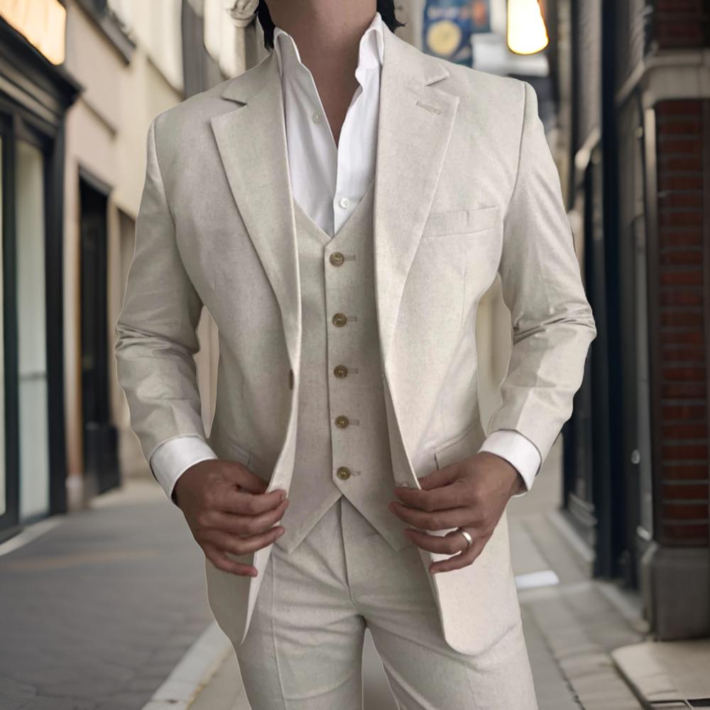 Trajes de lino de 3 piezas par - Mens Fashion Blazer reseña y precio