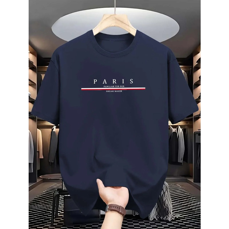 Camiseta de manga corta con cu - Paris Men'S Fashion reseña y precio