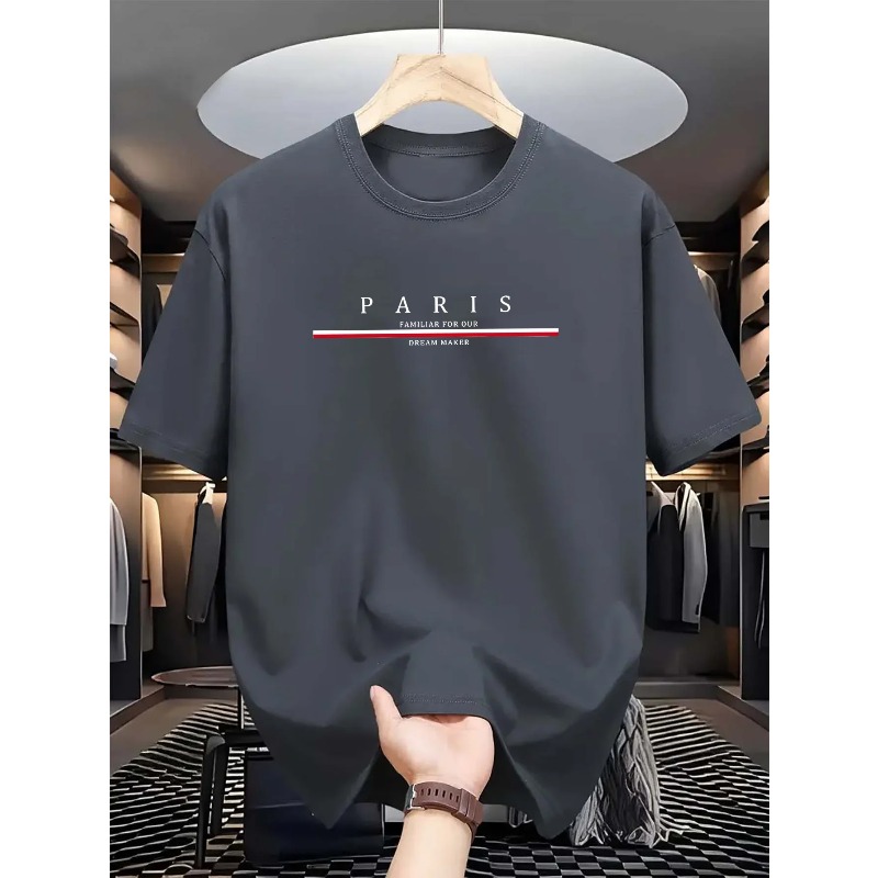Camiseta de manga corta con cu - Paris Men'S Fashion reseña y precio