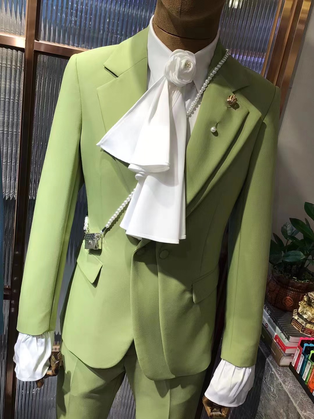 Trajes de boda verde personali - Mens Fashion Blazer reseña y precio