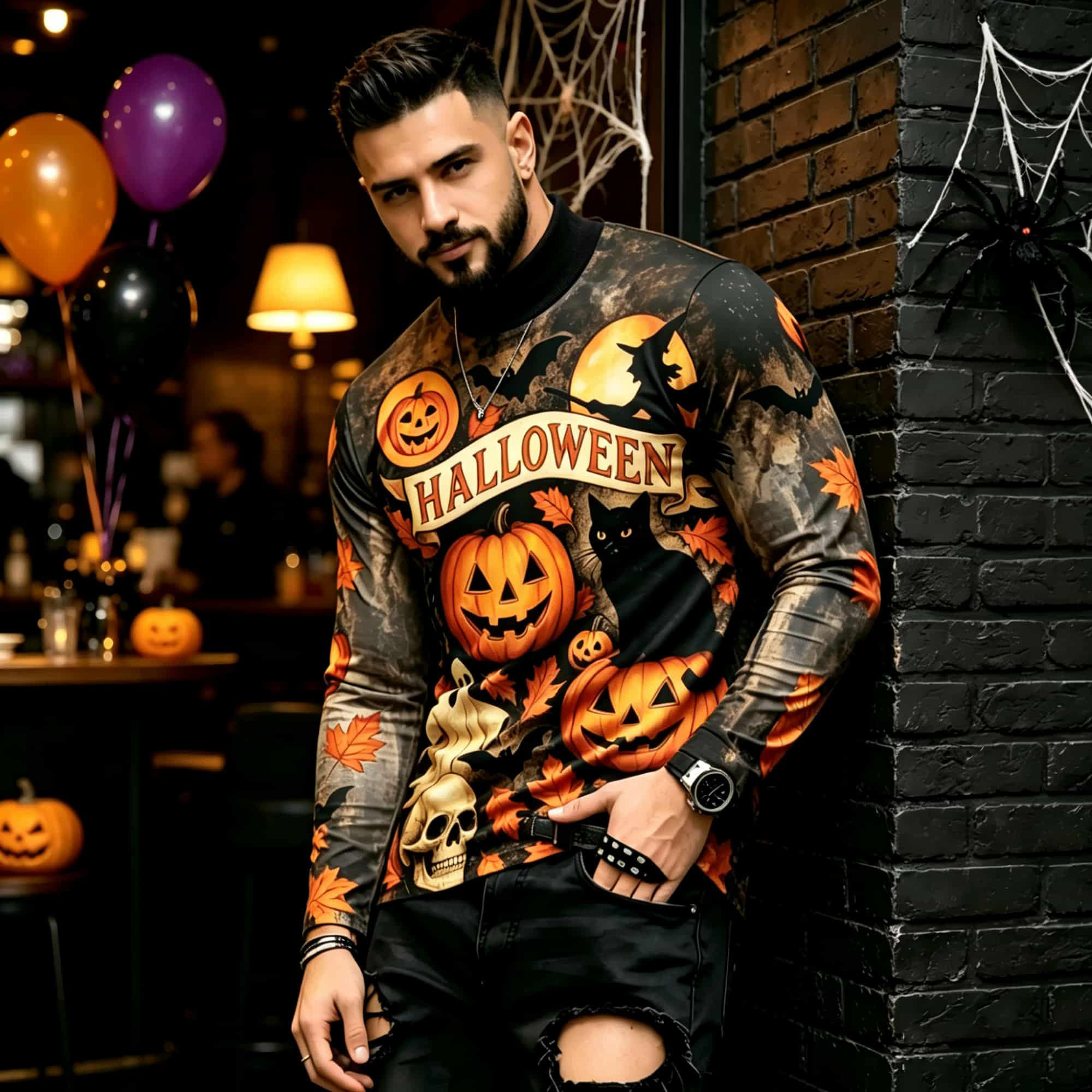 Camiseta de Manga Larga con Es - Men'S Tops Fashion reseña y precio