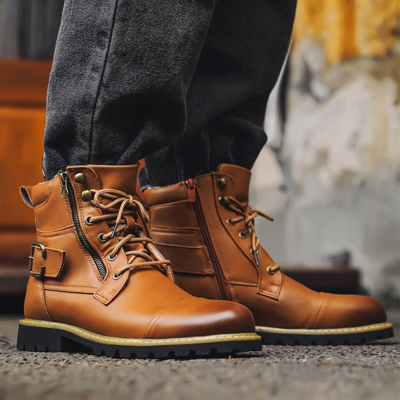 Botas de cuero de calidad para - Fashion Men'S Boots reseña y precio