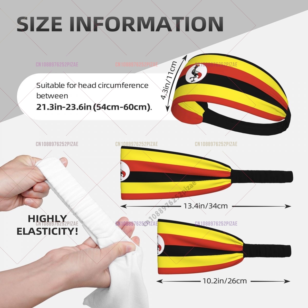 Diademas elásticas anchas con  - Men Fashion Uganda reseña y precio