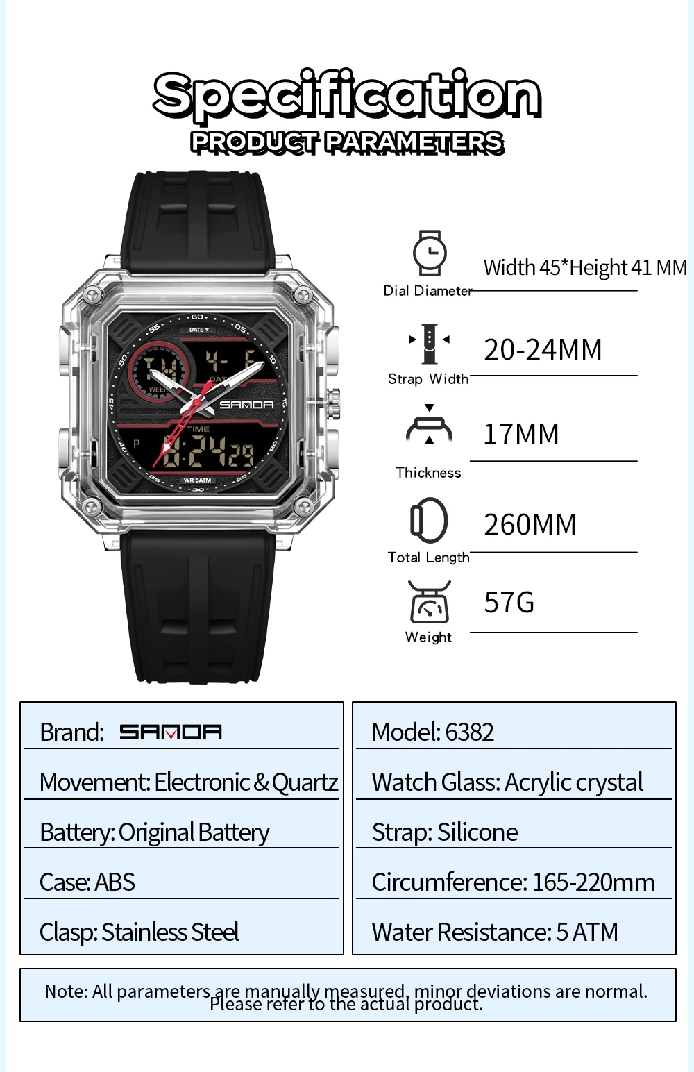 Reloj de Pulsera Deportivo SAN - Men'S Fashion Week 2026 reseña y precio