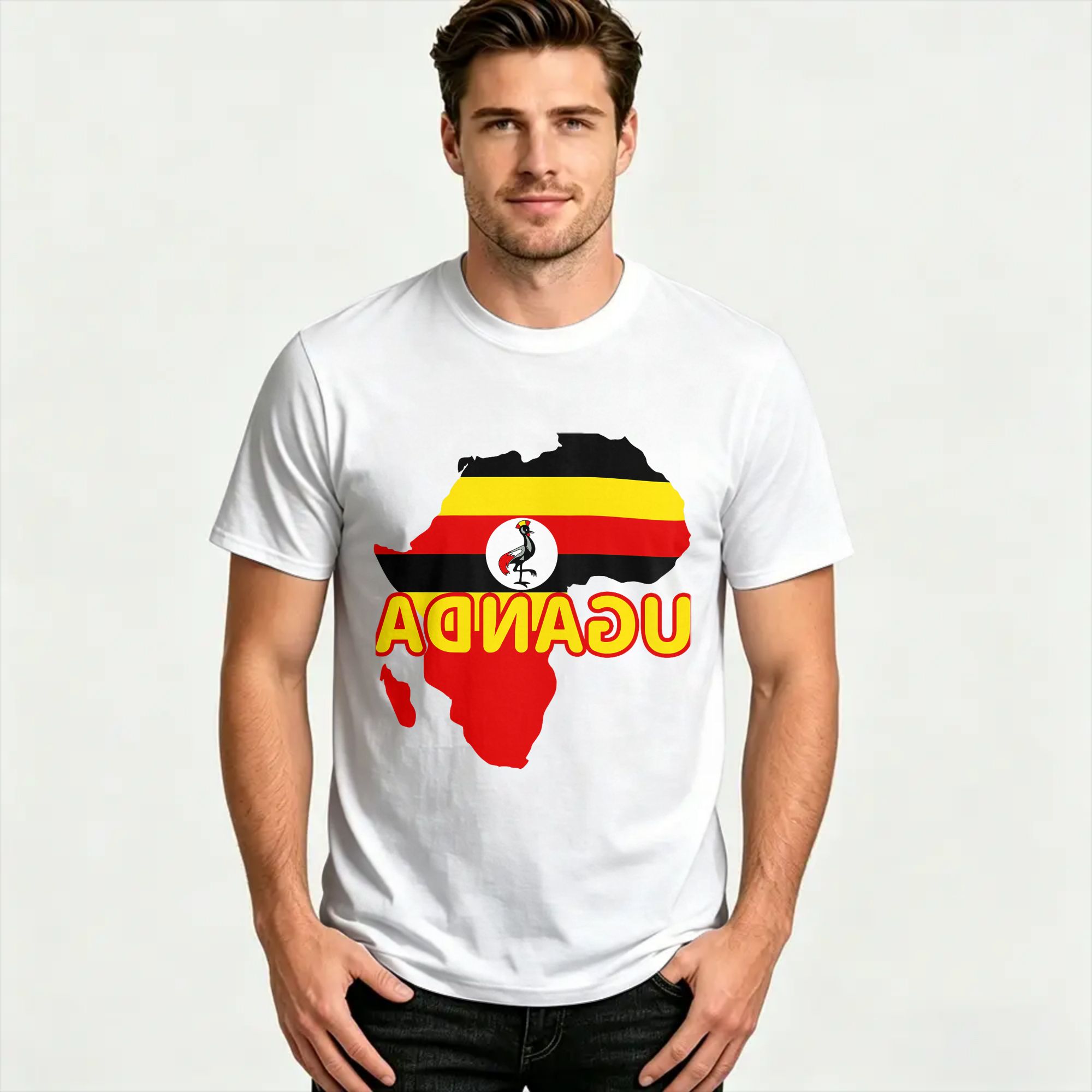 Camiseta con mapa de la bander - Men Fashion Uganda reseña y precio