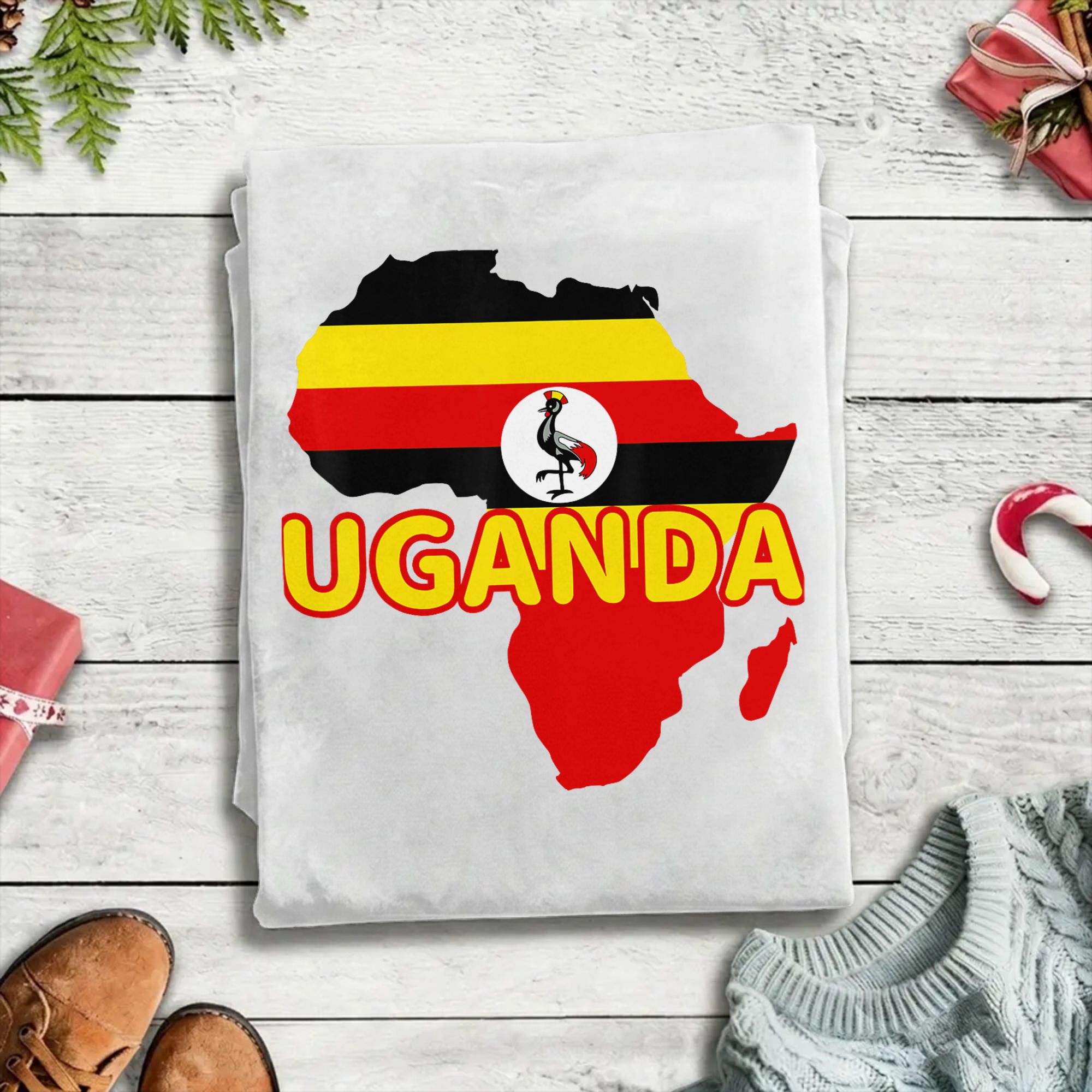 Camiseta con mapa de la bander - Men Fashion Uganda reseña y precio